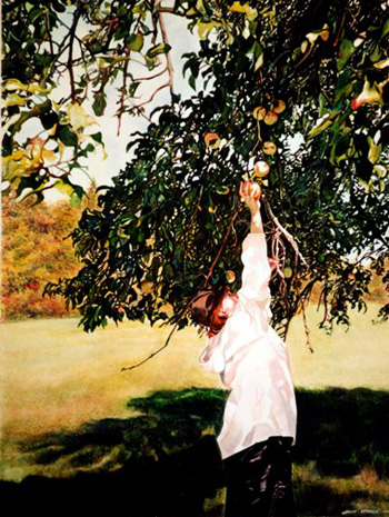 "First Pick", Michelle Leavitt-Djonlic, Watercolor on Paper, 22"x30", NFS, http://www.mleavittdjonlic.com/