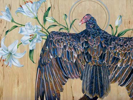 “Queen of Peace” – Becca Howe - Colored Pencil on Wood - 18" x 24" – $950 - www.beccahowe.com