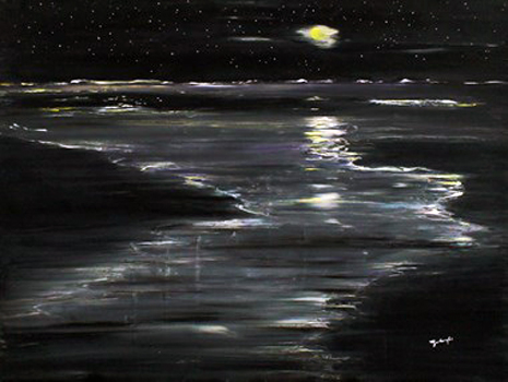 "Rhythm of the Night", Zachary Lim, Oil on Canvas, 47" x 35", $5000, www.polarisdearts.com