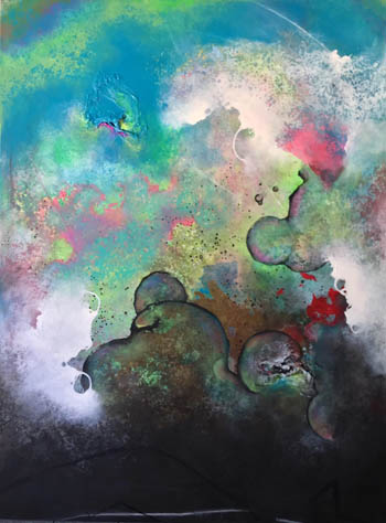 “The Undertaking” - John-Claude Saldana - Acrylic on Canvas – 30” x 40” - $800 - www.wreckcreationart.com