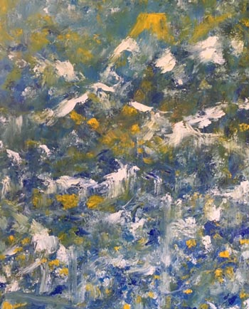 “Peaks” – Karen Kanas - Acrylic on Canvas - 24" x 20" - $575 - www.karenvkanas.com