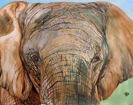 “Bronze Elephant” – Raymond Perez - Watercolor on paper - 21.5” x 27.5” - $500 - raydperz@att.net