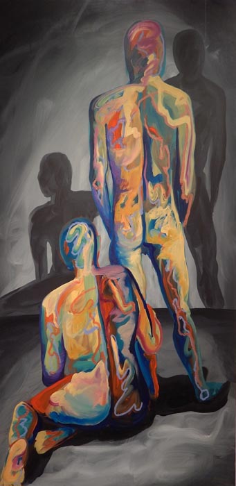 “No/Yes” - Carly Zywno - Acrylic, Oil, and Oil Stick on Canvas - 2.5' X 4' - $1,500 - www.carlyzywno.wixsite.com/carly-zywno