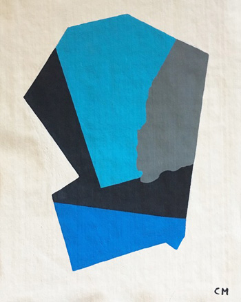 “Blü” – Carmen Martini - Acrylic on Linen – 13.5" x 11" - $400 - www.carmenmartini.com