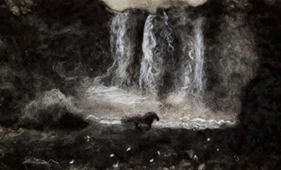 “Freedom” – Susanne Weber - Felted Wool - 15" x 10" - $1,900 - www.susifilzt.at/english/