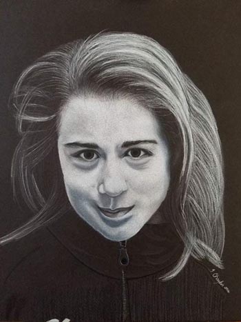 “Who Me…” - Tracey Chaykin – Colored Pencil – 8” x 10” – NFS - tatthebrat@gmail.com