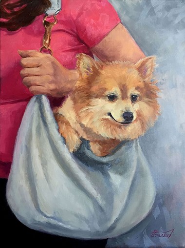 Traditional Winner - “Why Walk?” Samantha Fried Oil on Linen 16” x 12” $695