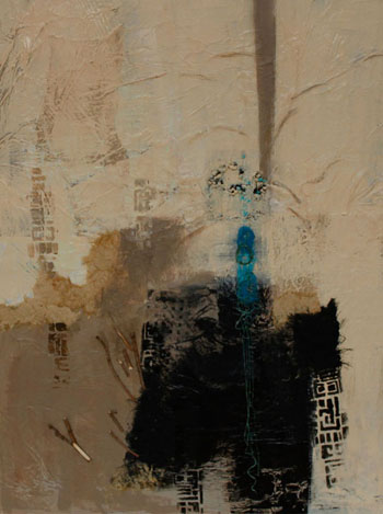 “Elegia” - Leah Dockrill - Acrylic with Mixed Media on Canvas - 40" x 30" - $2,000 (Can) - www.leahdockrill.net