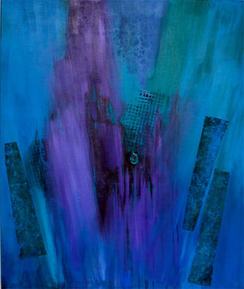 “Geologia” - Leah Dockrill - Acrylic with Mixed Media on Canvas - 36" x 30" - $1,900 (Can) - www.leahdockrill.net