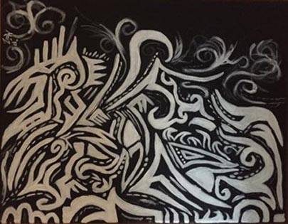 “The 4 Perspective Test” - Angelica Newby - Pencil/Acrylic on Canvas - 8" x 11" - $200 - anjelvi@aol.com