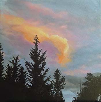 “Essence of Amy” – Kristie Moore – Acrylic on Canvas - 20” x 20” - $975 - kmooresmiles@gmail.com