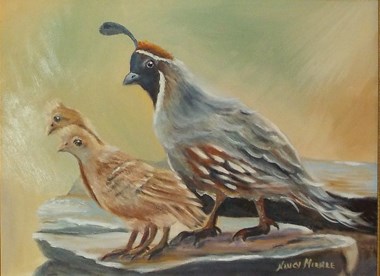 Traditional Winner - “David’s Quail” Nancy Miehle Oil on Canvas 16" x 20” $450