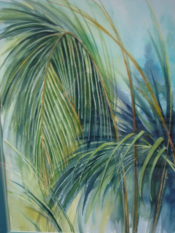 "Bahama Breeze", Kay K Worz, Transparent Watercolor, 14"x21", $800, http://kayworzfineart.com/