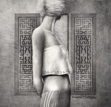 “Dorian Orange” - Tommy Hoppe - Pencil on Paper - 13" x 12.5" - $15,000 - www.instagram.com/tommy_hoppe_art