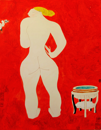 “A Fragrance of Flowers” – Lynn Chen - Oil on Canvas - 45.9" x 35.8" - NFS - www.celesteprize.com/member/idu:96810/