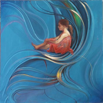 “When I had the chance to be in my cell for a moment” - Elena Hadjipieri – Oil on Canvas – 60cm x 60cm - $15,000 - eha24@sfu.ca