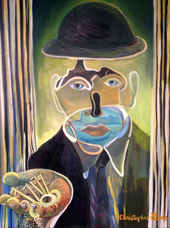 "Self Portrait", Christopher Lane, Oil on Canvas, 16" x 20", $1280, www.laneartworks.com