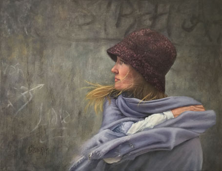 “With the Wind” – Carmen Rey – Oil on Canvas – 18” x 24” - $800 - www.carmenrey-artstudio.com