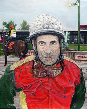 “Pedro the Jockey”, Graham Coulthard, Oil on Canvas, 24” x 30”, $950, http://www.lynncreek.ca