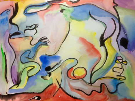 “S.T.M.Y S.” – Michelle Bond - Watercolor, Pen & Ink - 24" x 30" - $1,500 - www.michellebondtheartist.com