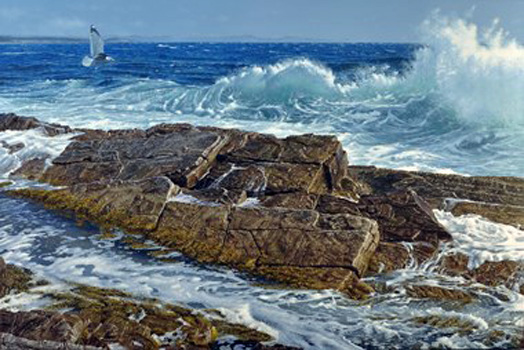 Along the Coast, Brian LaSaga, Acrylic on Panel, 24x36, NFS, www.brianlasagarealism.com