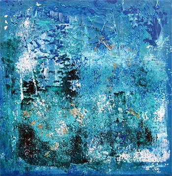 Aqua Marina IX, Madeleine Wories, Acrylic on Canvas, 12x12, $650, mmwories@yahoo.com