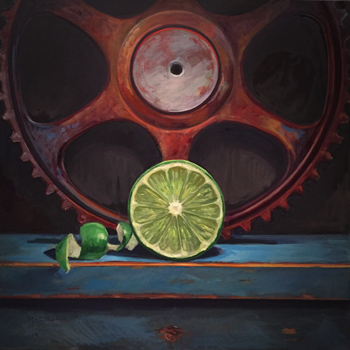 Lime Segments – Oil on Canvas – 30” x 30” – Inquire for Pricing