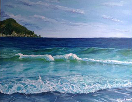 By the Sea, Miguel Angelo Caro, Acrylic on Canvas, 16x20, $750, miguelangelocaro@yahoo.com