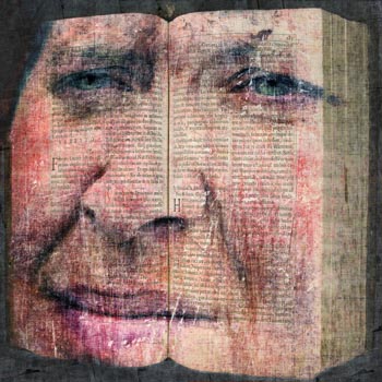 “Bookface” - Brut Carniollus - Stretched Original Digital UV Print – 100cm x 100cm - €1350 - www.carniollus.com