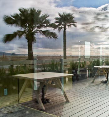 Rainy Day At Santa Monica Beach - Archival Photograph on Paper - 17” x 16” - $425