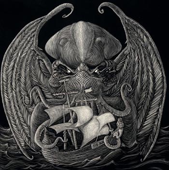 Cthutlu - Scratchboard - 12" x 12" - NFS