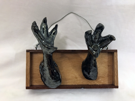 The Cinch – Ceramic & Wood - 3"x 5" - $200