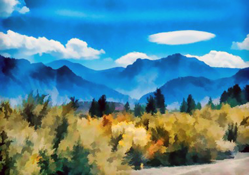 "Fall in the Moutains", Bette Levine, Digital Photography PhotoArt, 12" x 16", $150, www.betteannphotography.com