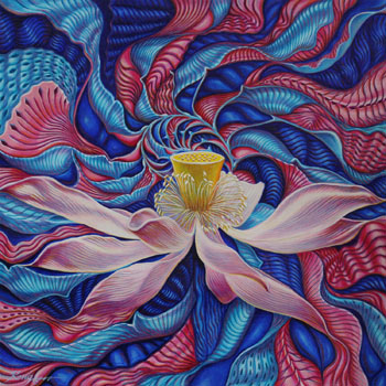 Hyperreal Transcendental Rapture - Acrylic on Canvas - 24" x 24" - $2,500