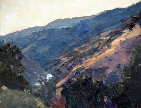 Lower Kern River from Canyon Road, Victor Schiro, Oil on Canvas, 11x14, $1200, www.victoraschiro.com