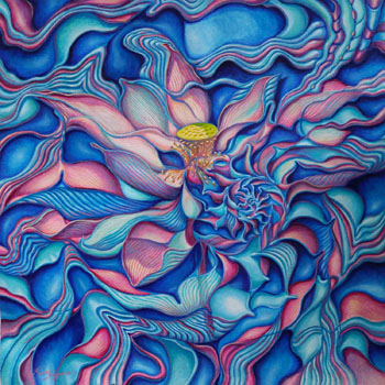 Luminosity of Eternal Peace - Acrylic on Canvas - 24" x 24" - $2,500