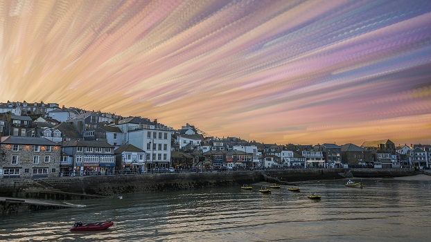 “St. Ives Sky Streaks” - Kieran Brimson - Acrylic Print – 32” x 18” - £400 - www.kbrimsonphotography.com