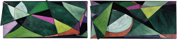 Into My Garden - Acrylic on Linen - 22"H x 102"W x 16"D - NFS