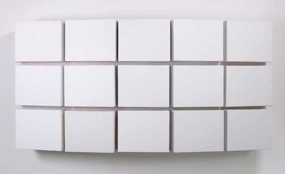 Parallel and Perpendicular - Acrylic on Linen - 25 3/4"H x 52"W x 10 1/4"D - $15,000