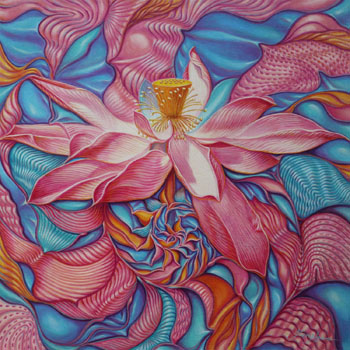 Permeable Fabric of Light - Acrylic on Canvas - 24" x 24" - $2,500