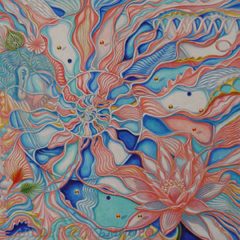 Radiance Intertwined - Acrylic on Canvas - 24" x 24" - $2,000