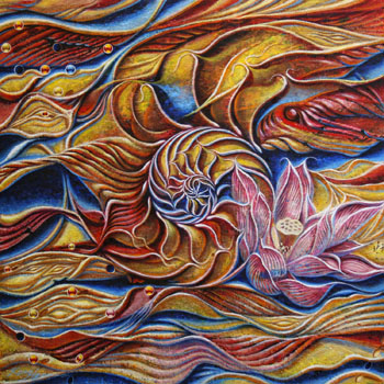 There is Knowing Way to No (Cycle Series When Eternity Takes Time Out for Life: Cycle One) – Acrylic on Canvas - 30” x 30” - $2,000