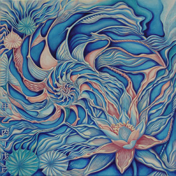 True Nature of Philosophy - Acrylic & Collage on Canvas - 19.5” x 19.5” - NFS