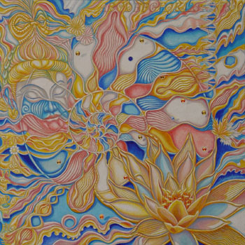 Turning the Gaze Upon Itself - Acrylic on Canvas - 24" x 24" - $2,000