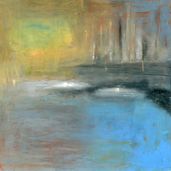 Bridge Over Waters - Pastel - 8" x 8" - $225