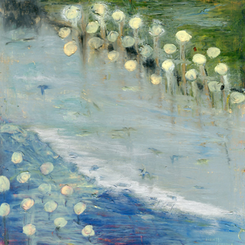 Glowing Lillies - Pastel - 8" x 8" - $225