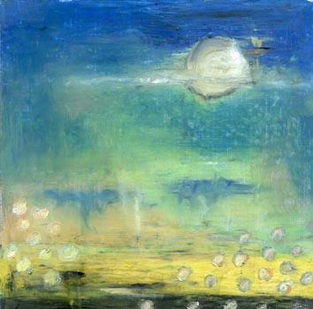 Mist Above Waters - Pastel - 8" x 8" - $225