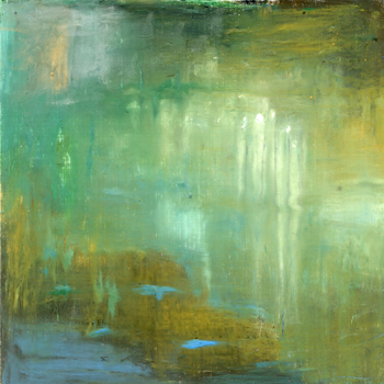 Silhouettes Above The Pond - Pastel - 8" x 8" - $225