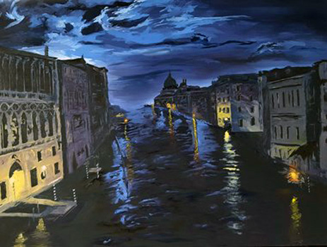 Night in Venice (Nalma, etc.), Kory Russell, Oil, 17.5x24, $425, www.koryrussell.com