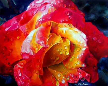 Rainy Day Rose, Diane Morgan, Oil on Canvas, 24x30, $3800, www.dianemorganpaints.com